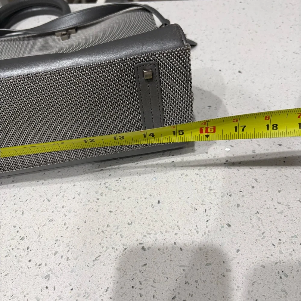Tumi Gray Textured Men's Briefcase with Shoulder Strap